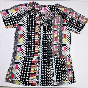 KOI Scrub Multi-Color Top Size Small